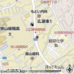 狭山上広瀬郵便局 ＡＴＭ周辺の地図