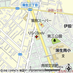 りらくる　越谷店周辺の地図