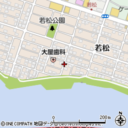 千葉県我孫子市若松周辺の地図