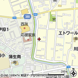 埼玉県越谷市川柳町3丁目221周辺の地図