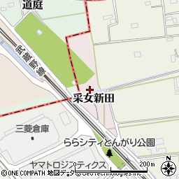 埼玉県三郷市采女新田周辺の地図