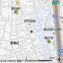 浦和栄和団地５号棟周辺の地図
