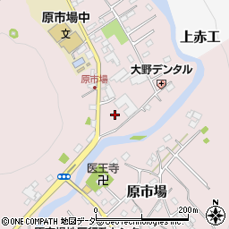 埼玉県飯能市原市場周辺の地図