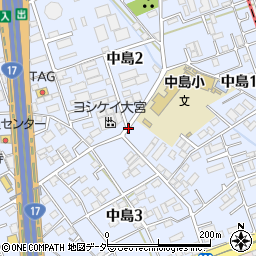 埼玉県さいたま市桜区中島周辺の地図