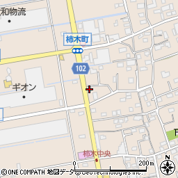 埼玉県草加市柿木町681周辺の地図