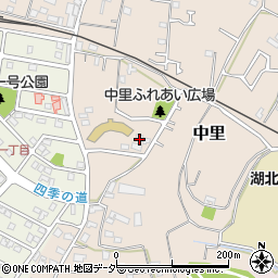 千葉県我孫子市中里493周辺の地図