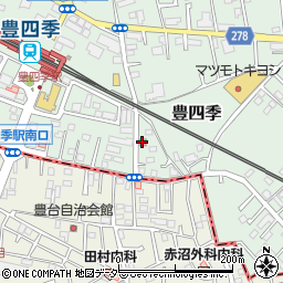 豊四季駅前郵便局周辺の地図