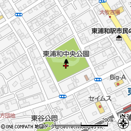 浦和東部第二地区8号公園周辺の地図