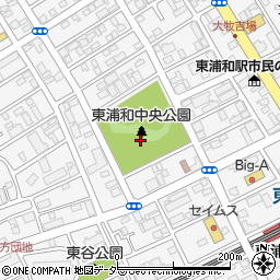 浦和東部第二地区8号公園周辺の地図
