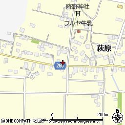 萩原郵便局周辺の地図