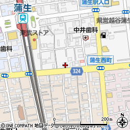 埼玉県越谷市蒲生寿町15-32周辺の地図