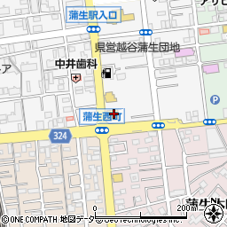 埼玉県越谷市蒲生寿町13-35周辺の地図
