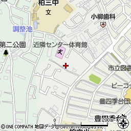 千葉県柏市かやの町周辺の地図