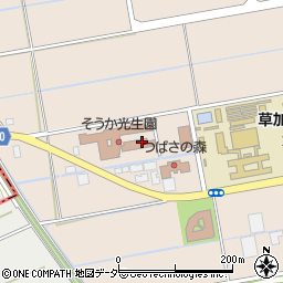 埼玉県草加市柿木町1215-1周辺の地図