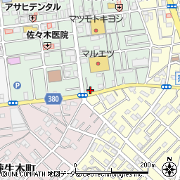 埼玉県越谷市蒲生旭町9-40周辺の地図