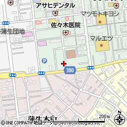 埼玉県越谷市蒲生旭町12-24周辺の地図