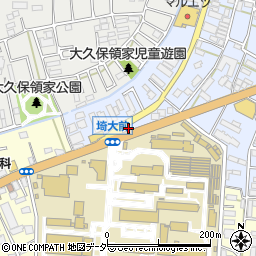 埼大前公園周辺の地図