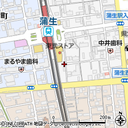 埼玉県越谷市蒲生寿町16-25周辺の地図