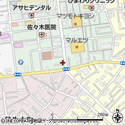 埼玉県越谷市蒲生旭町10-23周辺の地図