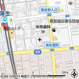 埼玉県越谷市蒲生寿町15-18周辺の地図