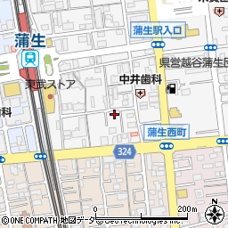 埼玉県越谷市蒲生寿町15-11周辺の地図