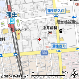 埼玉県越谷市蒲生寿町15-1周辺の地図