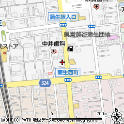 埼玉県越谷市蒲生寿町14-17周辺の地図