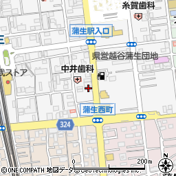 埼玉県越谷市蒲生寿町14-16周辺の地図