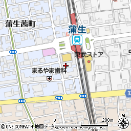 スーパーヤオミ蒲生店周辺の地図