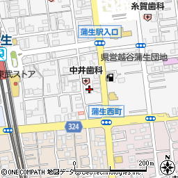 埼玉県越谷市蒲生寿町14-39周辺の地図