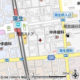 埼玉県越谷市蒲生寿町17-34周辺の地図