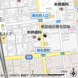 埼玉県越谷市蒲生寿町14-15周辺の地図