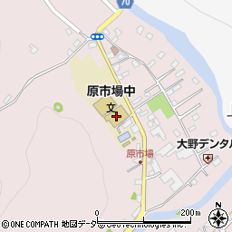 飯能市立原市場中学校周辺の地図