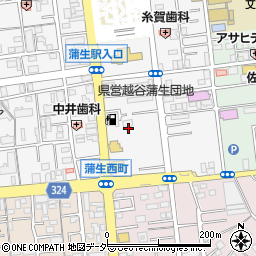 埼玉県越谷市蒲生寿町13周辺の地図