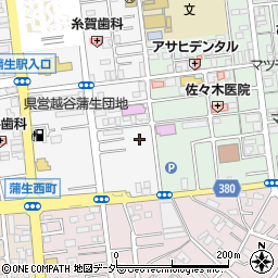 埼玉県越谷市蒲生寿町10周辺の地図
