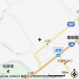 長野県木曽郡木曽町日義小沢周辺の地図