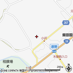 長野県木曽町（木曽郡）日義（小沢）周辺の地図