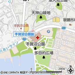 我孫子市役所我孫子市教育委員会　市民図書館・アビスタ周辺の地図