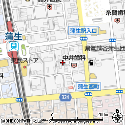 埼玉県越谷市蒲生寿町17-23周辺の地図