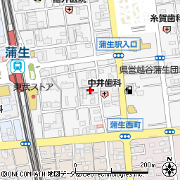 埼玉県越谷市蒲生寿町17-23-1周辺の地図