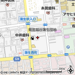 埼玉県越谷市蒲生寿町13-43-2周辺の地図