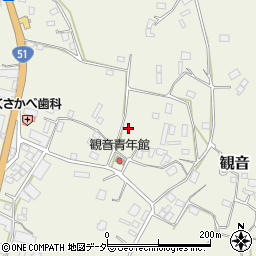 千葉県香取市観音周辺の地図