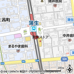 埼玉県越谷市蒲生寿町16周辺の地図