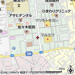 埼玉県越谷市蒲生旭町10-16周辺の地図