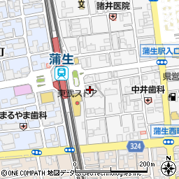 埼玉県越谷市蒲生寿町17-1周辺の地図