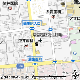 埼玉県越谷市蒲生寿町13-44周辺の地図