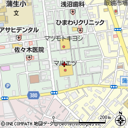 埼玉県越谷市蒲生旭町9周辺の地図