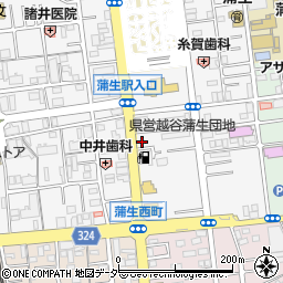 埼玉県越谷市蒲生寿町13-45周辺の地図
