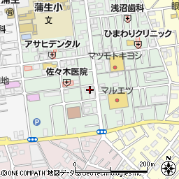 埼玉県越谷市蒲生旭町10-12周辺の地図