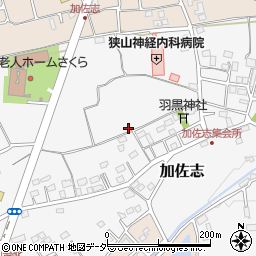 埼玉県狭山市加佐志89周辺の地図